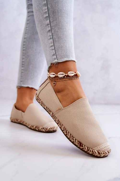 Espadryle Wsuwane Big Star JJ274899 Beżowe