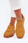 Zamszowe Sneakersy Damskie Big Star RR274846 HI-POLY SYSTEM Żółte
