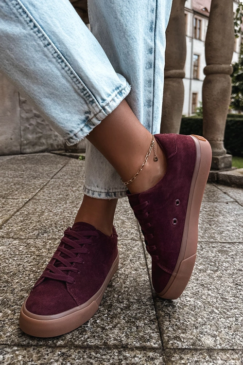 Sneakersy Damskie Big Star UU274242 Bordowe
