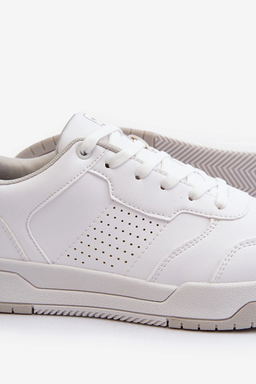 Sneakersy Męskie Z Eko Skóry Białe Radikalle