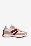 Buty Sportowe Damskie Beżowo-Bordowe Chloette