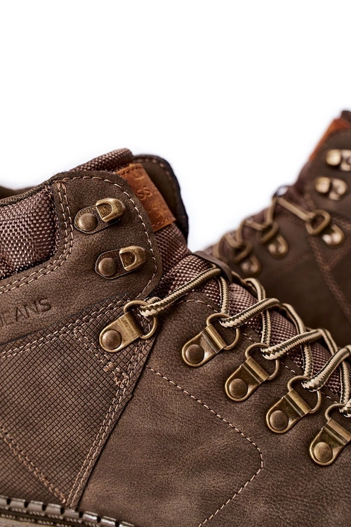 Męskie Buty Trekkingowe Cross Jeans EE1R4030C Ciemnozielone