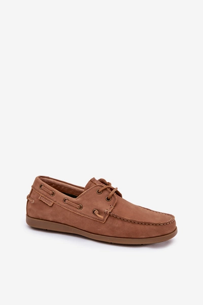 Skórzane Mokasyny Męskie Big Star RR174162 Camel