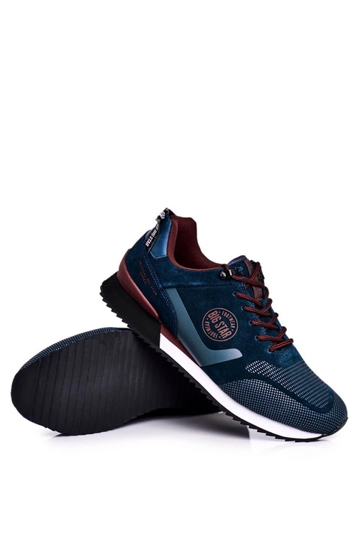 Sportowe Męskie Buty Sneakersy Big Star Zielone GG174549