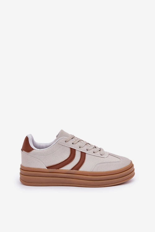 Stylowe Sneakersy Na Platformie Szare Doriwa