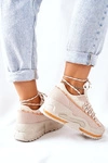Damskie Sportowe Buty Sneakersy Beżowe Aland
