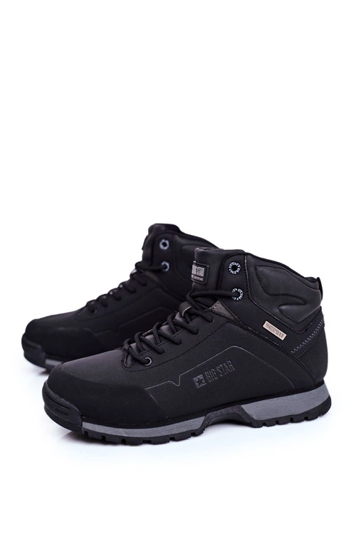 Trekkingowe Męskie Buty Big Star Outdoor Czarne GG174395