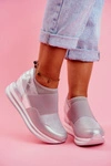 Sportowe Damskie Wsuwane Buty Na Koturnie Szare Cold Play