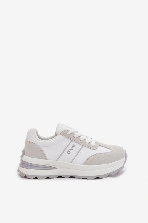 Sneakersy Buty Sportowe Damskie Big Star TT274879 HI-POLY SYSTEM Biało-Szare
