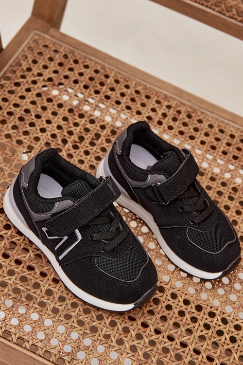 Buty Sportowe Sneakersy Dziecięce Na Rzep Czarne Galisse