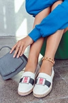 Damskie Espadryle Wsuwane Big Star JJ274964 Biało-Granatowe