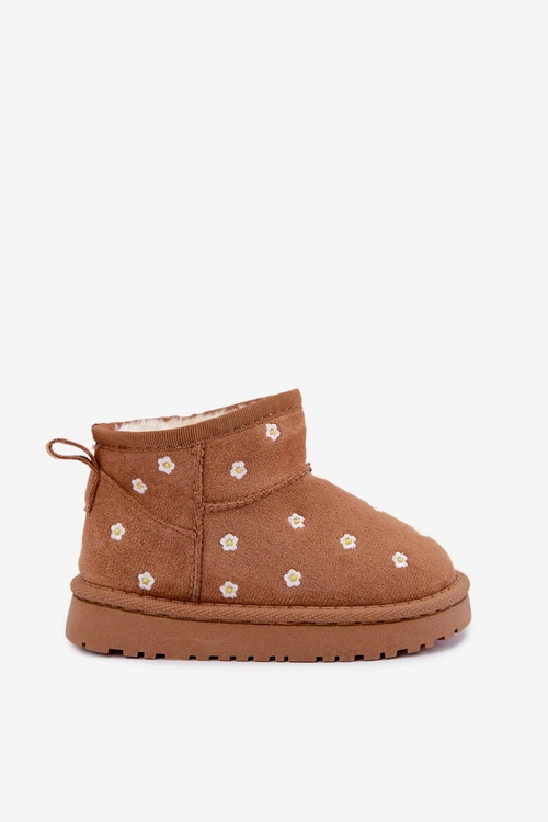 Śniegowce Dziecięce Ozdobione Kwiatuszkami Camel Gracina