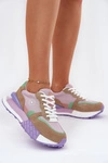 Zamszowe Sneakersy Damskie Na Platformie Big Star RR274815 HI-POLY SYSTEM Różowe