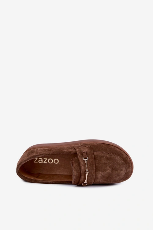 Mokasyny Barefoot Z Zamszu Zazoo 2016 Czekoladowe