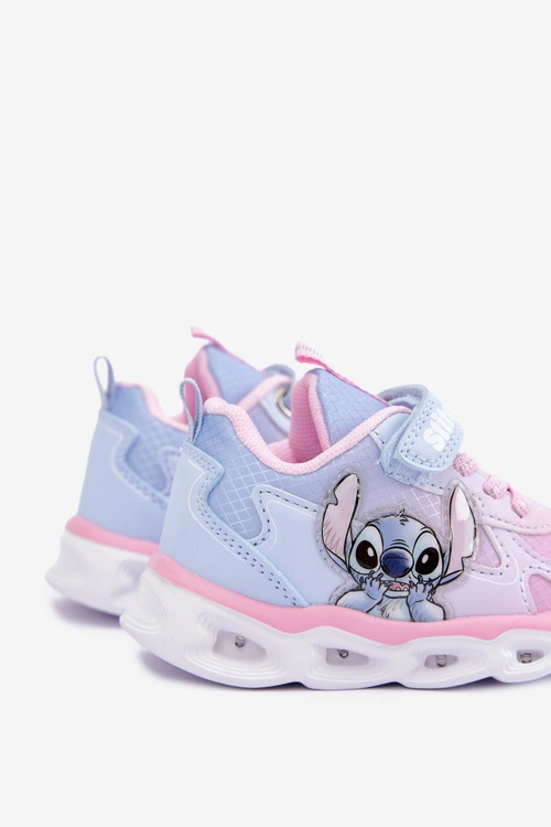 Sneakersy Dla Dziewczynki Stitch Ze Świecącą Podeszwą 8703815 Różowo-Niebieskie