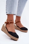 Sandały Espadryle Damskie Na Koturnie Wrangler 20261087-25Y Czarne