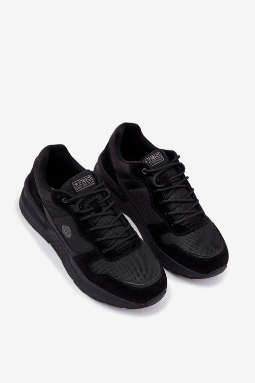 Buty Sportowe Sneakersy Męskie Na Platformie Czarne Hanirin