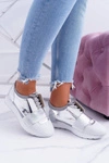 Lu Boo Damskie Srebrne Sportowe Buty Madoni
