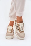 Buty Sportowe Damskie Na Platformie Panterka Khaki Lorori