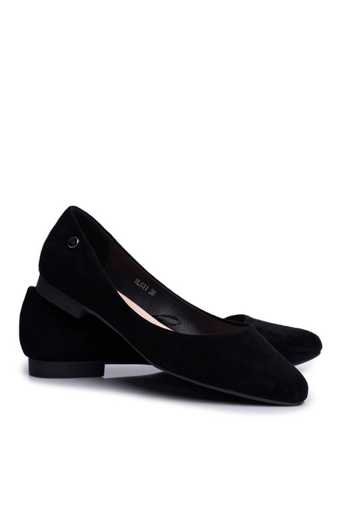 Baleriny Damskie Zamszowe Sergio Leone BL611 Czarne Nemsis