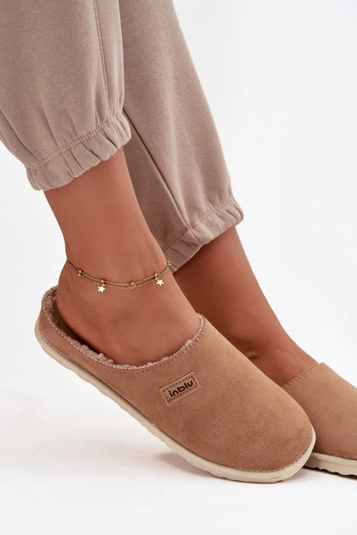 Kapcie Damskie Obuwie Domowe Inblu CS000045 Camel