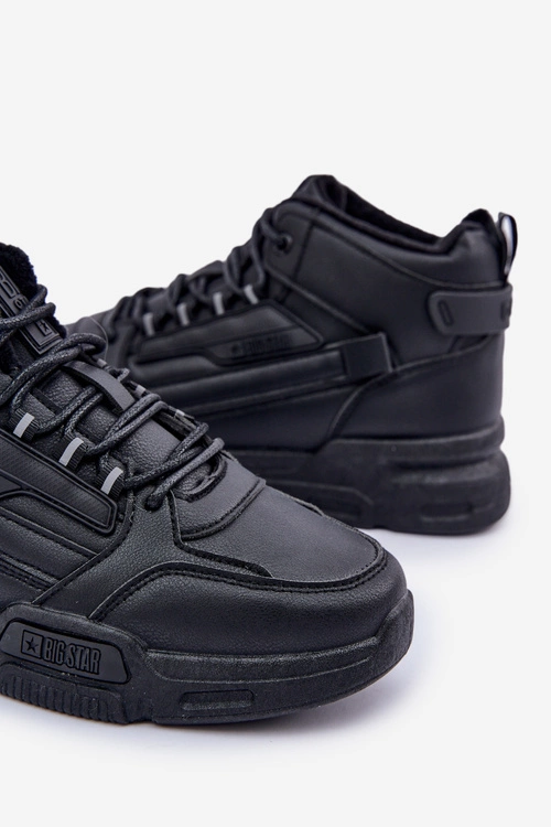 Sneakersy Męskie Ocieplane Big Star OO174587 HI-POLLY SYSTEM Czarne
