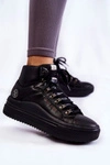 Damskie Wysokie Trampki Cross Jeans KK2R4029C Czarne