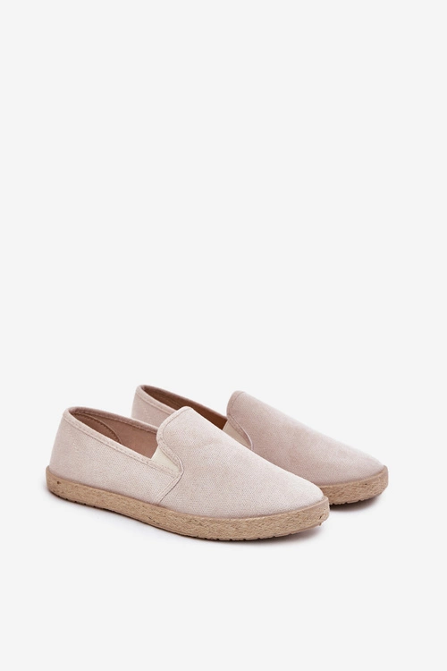 Espadryle Tenisówki Męskie Z Eko Zamszu Beżowe Lunaria