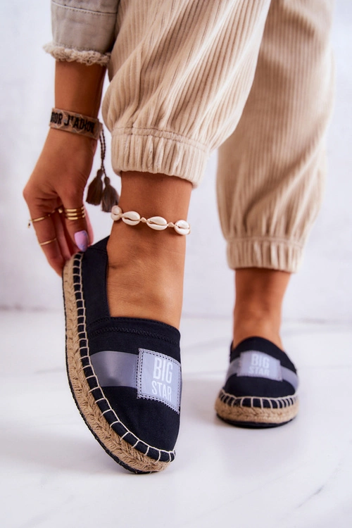 Damskie Espadryle Wsuwane Big Star JJ274963 Czarne