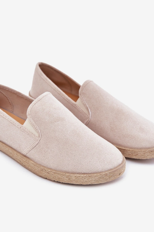 Espadryle Tenisówki Męskie Z Eko Zamszu Beżowe Lunaria