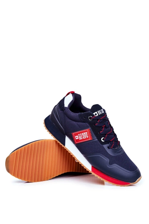 Sportowe Męskie Buty Big Star Granatowe GG174182