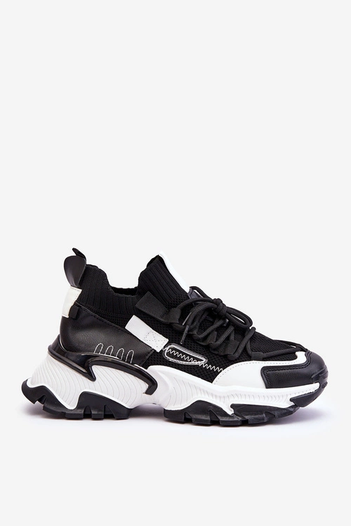 Damskie Sneakersy Skarpetkowe Wsuwane Czarne Keaton