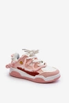 Damskie Sneakersy Z Grubym Sznurowaniem Różowe Miatora