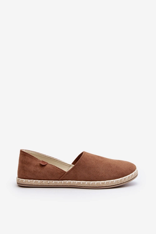 Damskie Zamszowe Espadryle Brązowe Vulcano
