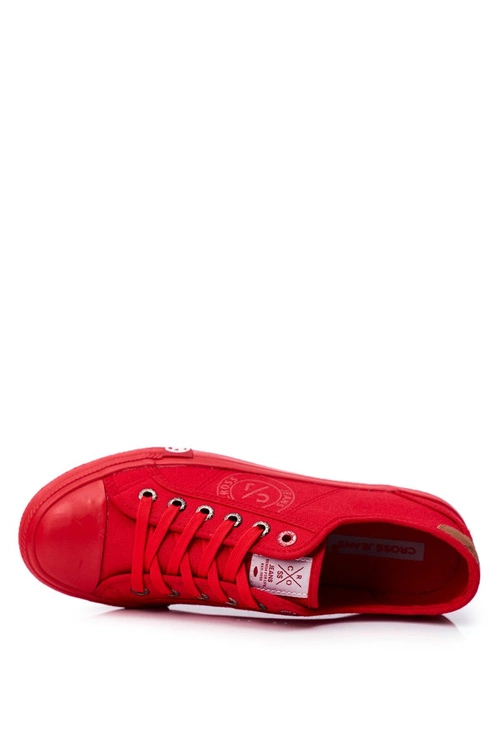 Trampki Męskie Cross Jeans Czerwone FF1R4056C