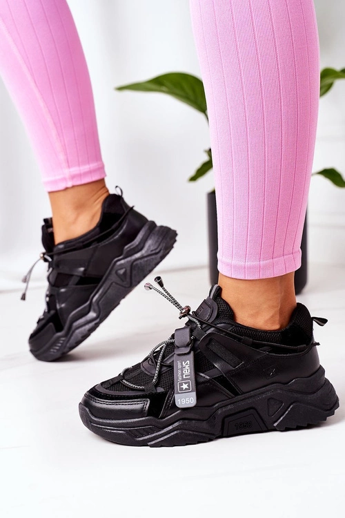 Damskie Sportowe Buty Sneakersy Czarne Far Away