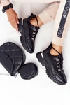 Damskie Sneakersy Na Dużej Podeszwie Czarne Good Mood