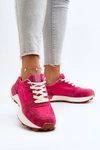 Sneakersy Damskie Skórzane Big Star NN274961 Fuksja