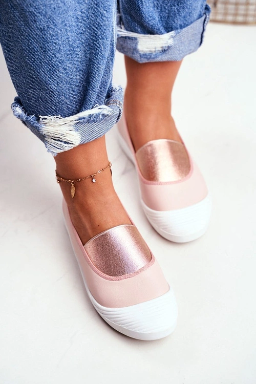 Trampki Slip On Wsuwane Tenisówki Różowe Justy