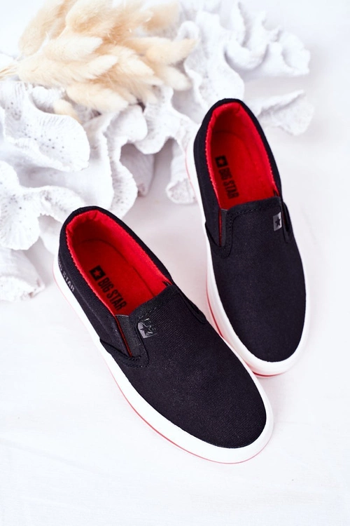 Dziecięce Wsuwane Tenisówki Slip-On Big Star HH374013 Czarne