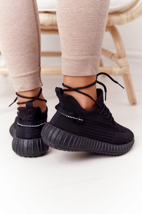 Damskie Sportowe Buty Sneakersy Czarne Amazing