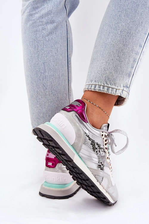 Sneakersy Buty Sportowe Damskie D.Franklin DFSH378006 Srebrne