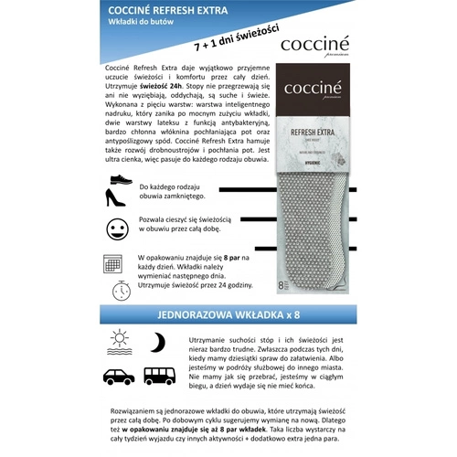Coccine Refresh Extra Odświeżające Wkładki 8 Par