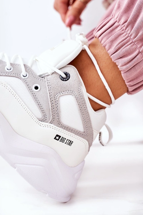 Damskie Sportowe Buty Sneakersy Big Star GG274643 Białe