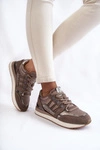 Damskie Modne Buty Sportowe Big Star KK274112 Ciemnoszare