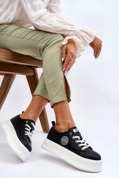 Damskie Sneakersy Buty Sportowe GOE JJ2N4127 Czarne