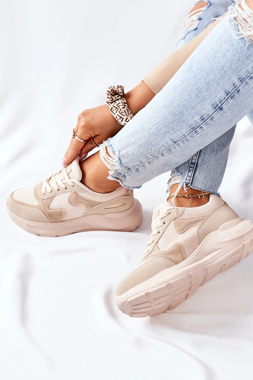 Damskie Sportowe Buty Sneakersy Beżowe Bethell