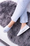 Damskie Niebieskie Skórzane Slip On Frela