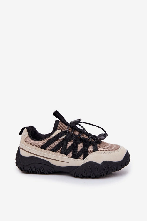 Sneakersy Dziecięce Ze Ściągaczem Beżowe Nanelita