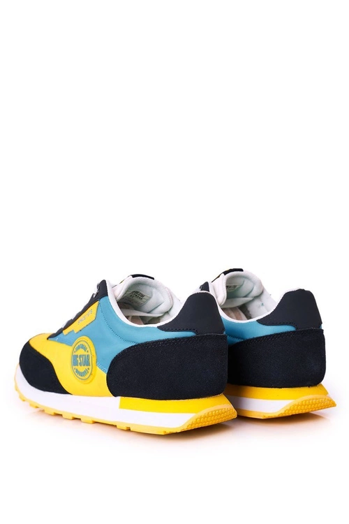 Męskie Sportowe Buty Memory Foam Big Star HH174249 Żółto-Niebieskie